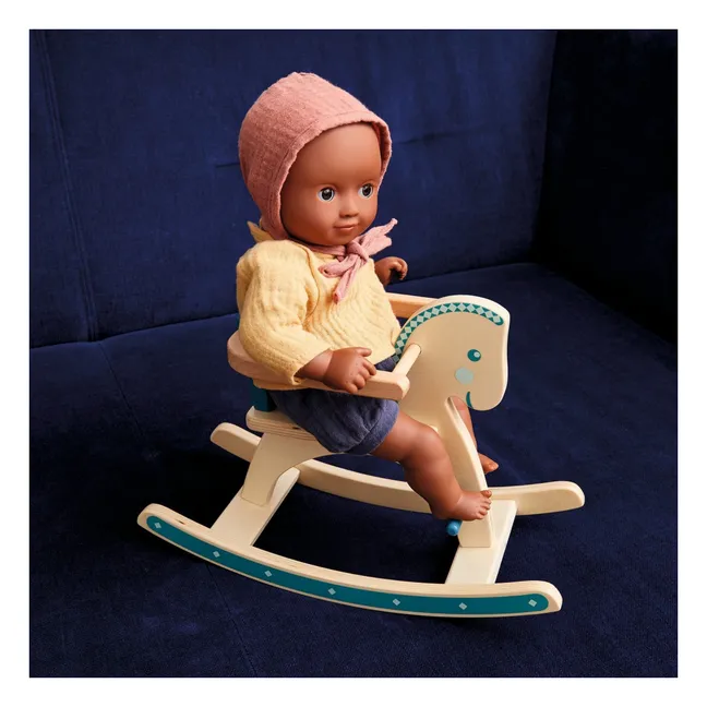 POMEA - Rocking horse for dolls | Blue