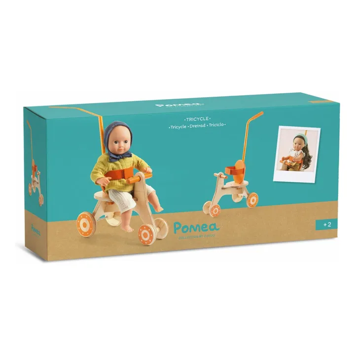 POMEA - Tricycle pour poupée | Orange- Image produit n°3