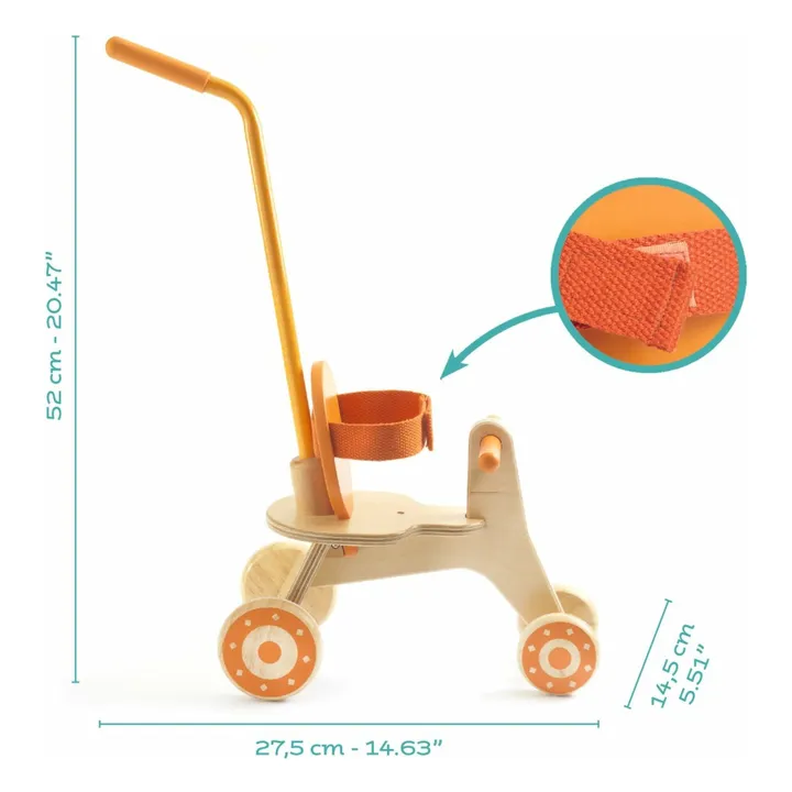 POMEA - Tricycle pour poupée | Orange- Image produit n°1