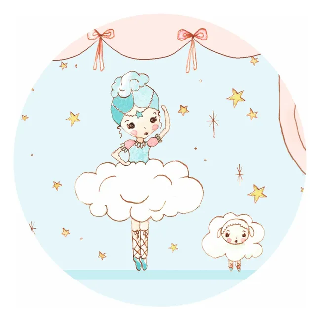 Boîte à bijoux Ballerine en scène | Bleu ciel
