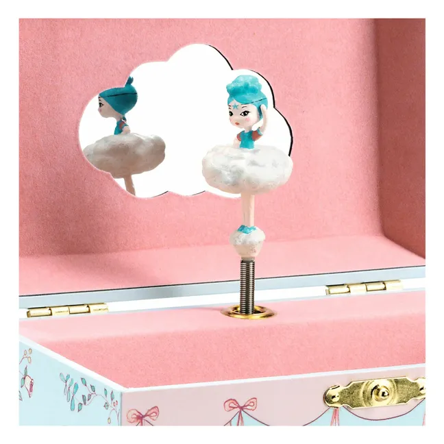 Boîte à bijoux Ballerine en scène | Bleu ciel