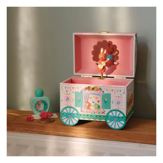 Boîte à bijoux Roulotte enchantée | Vieux Rose