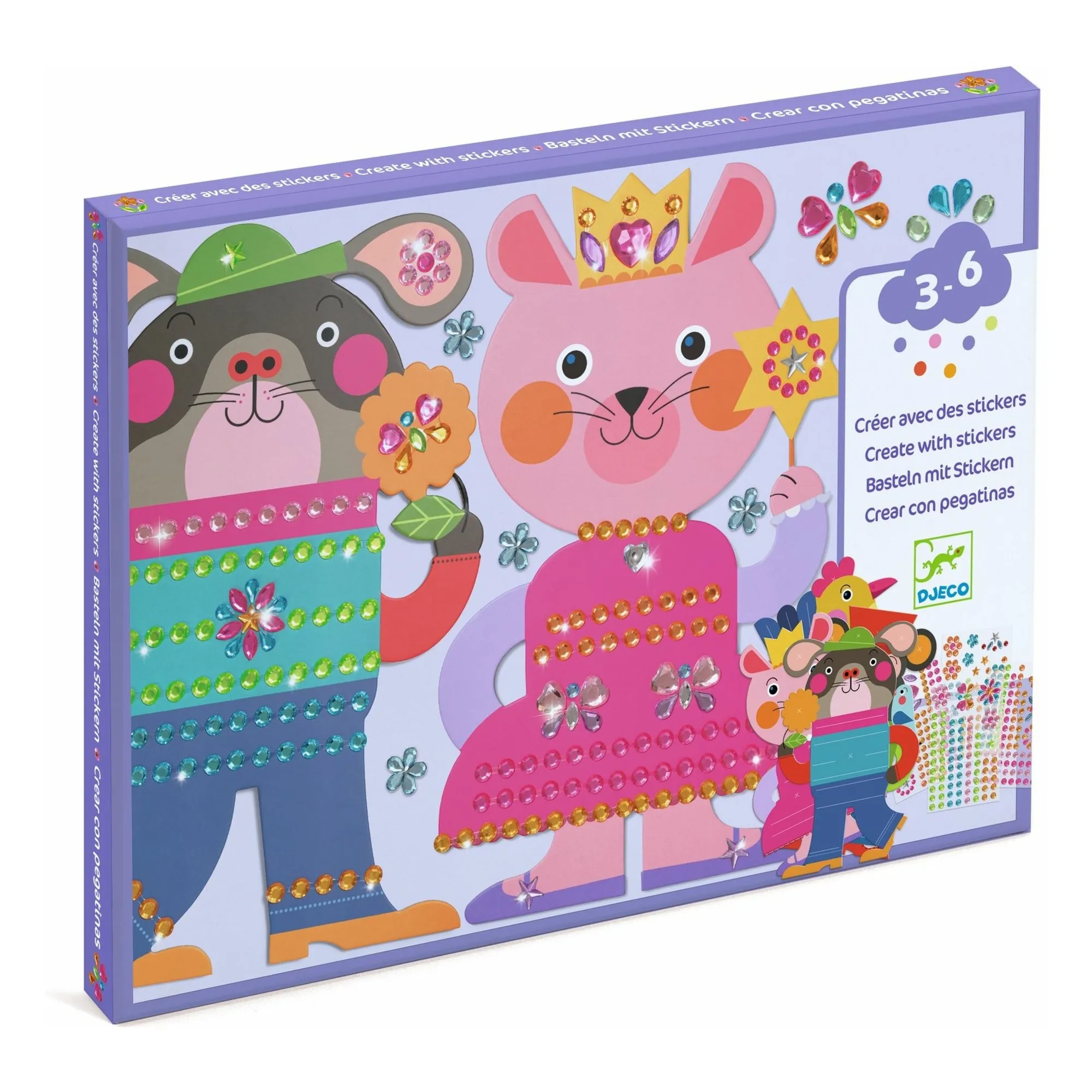 Djeco Multicoloured Bright Stickers