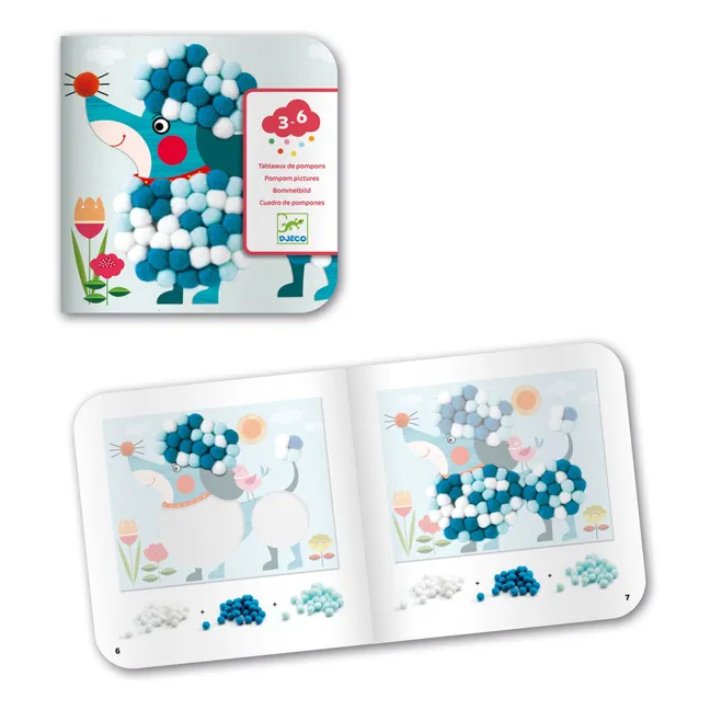 Pompom tables Dogs to pet | Blue