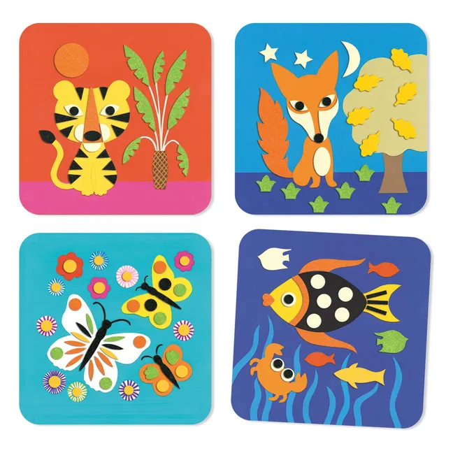 Douce nature felt collage