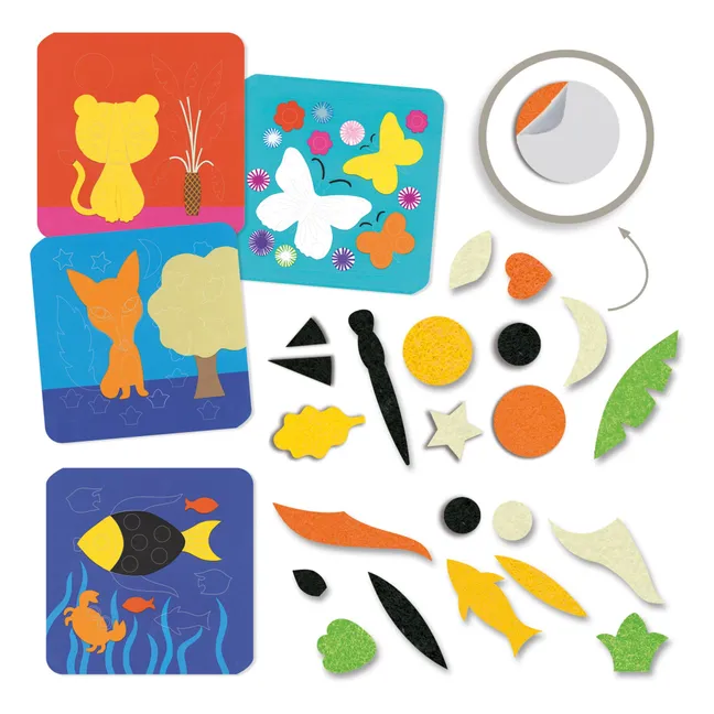 Douce nature felt collage
