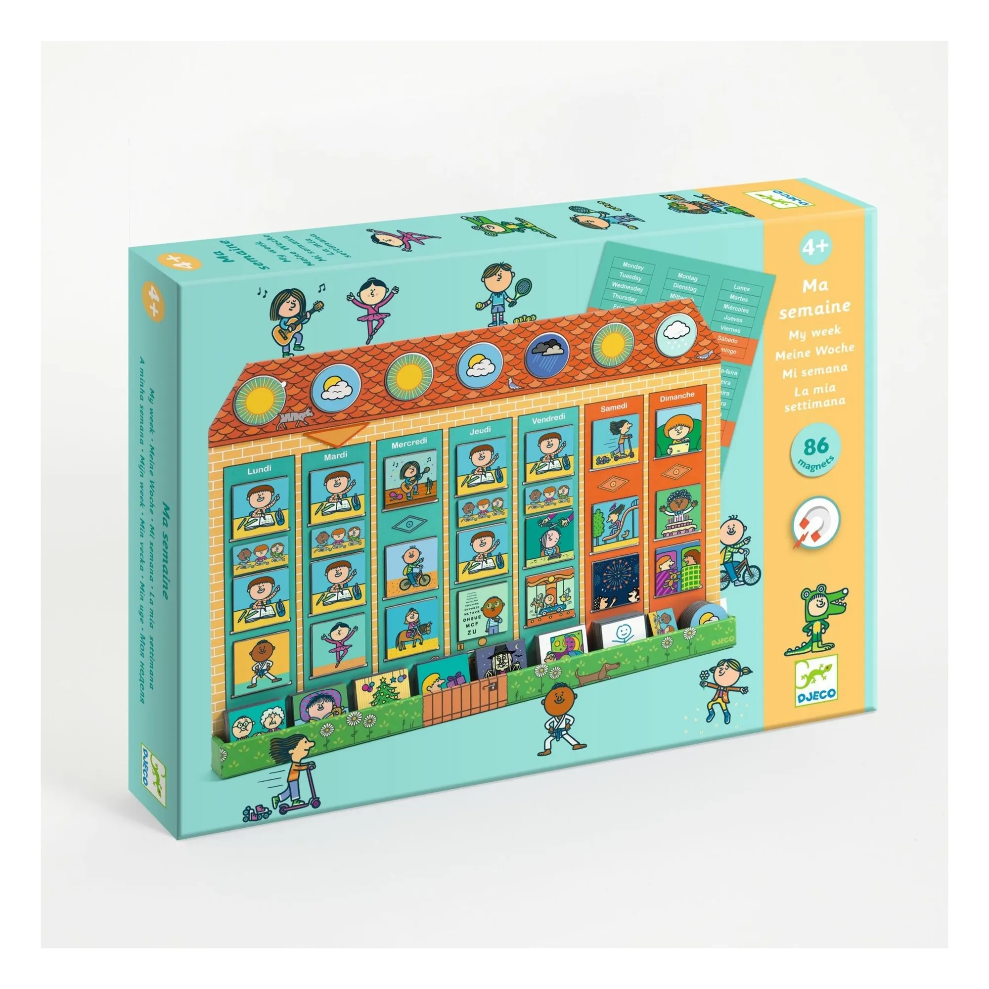 Djeco Multicoloured My Week Educational Game