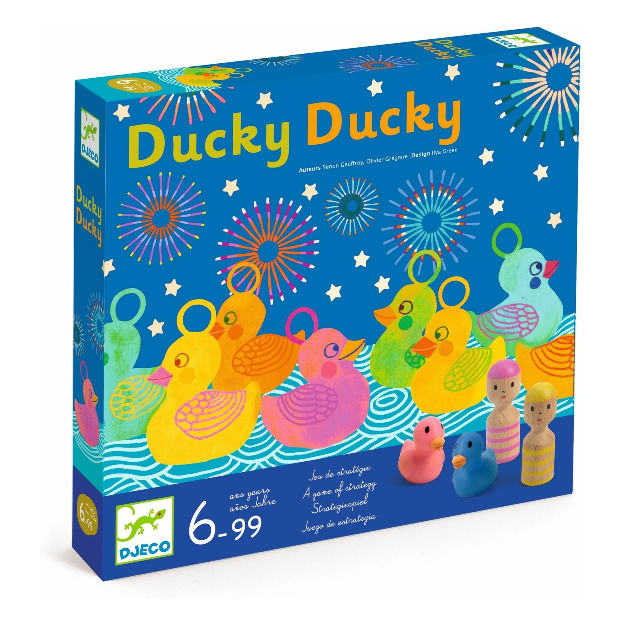 Djeco Multicoloured Duck Fishing Game Ducky Ducky