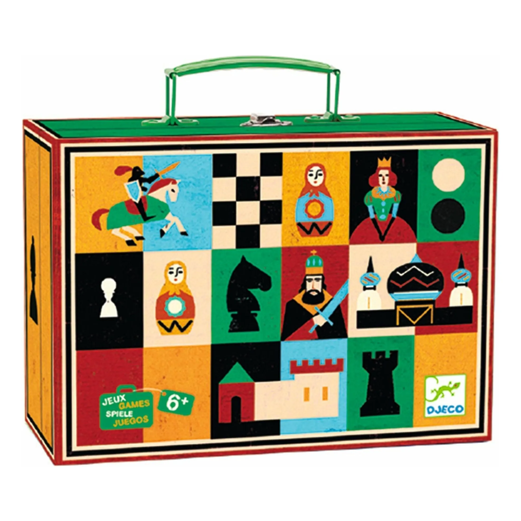 Djeco Multicoloured Chess And Checkers