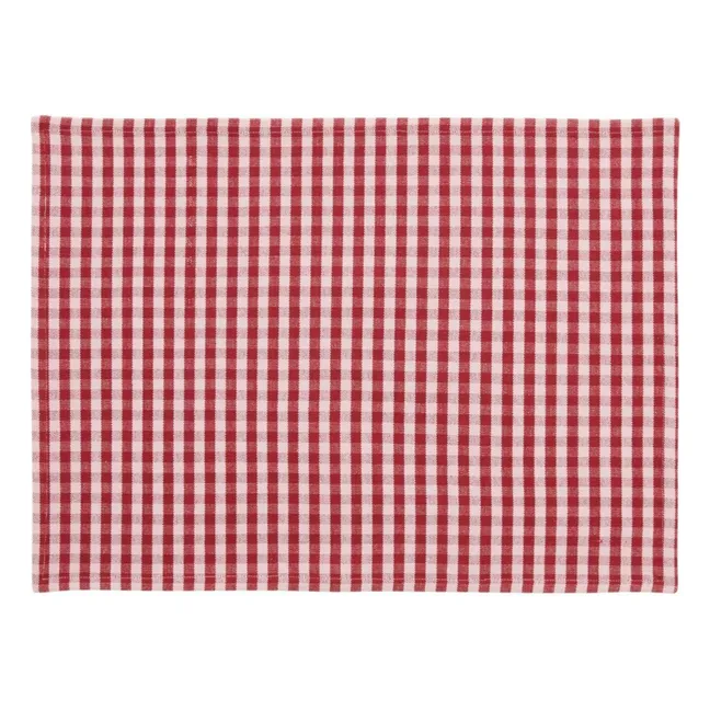Set de table Vichy | Rouge cerise