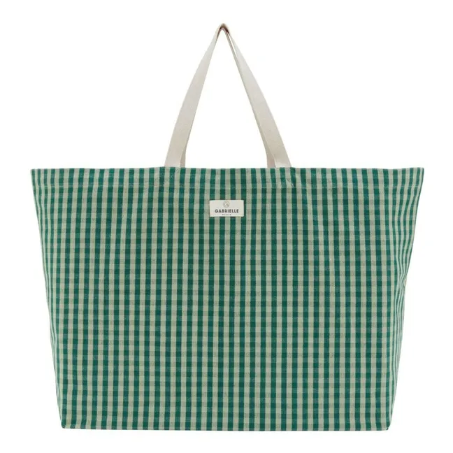 Sac de plage Vichy | Vert Menthe