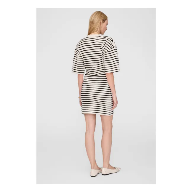 Mona Striped Dress | Black