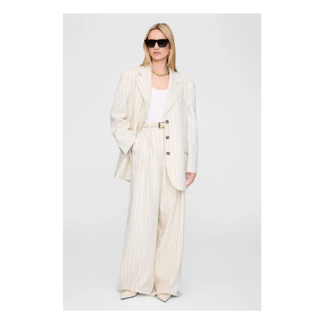 Lou Striped Pants | Cream