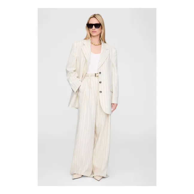 Pantalon Lou Rayé | Crème