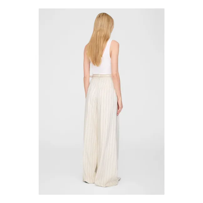 Lou Striped Pants | Cream