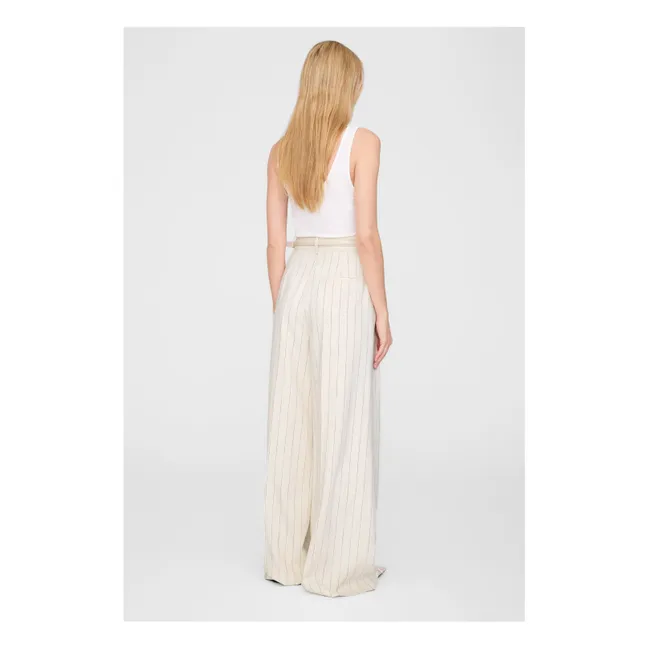Pantalon Lou Rayé | Crème