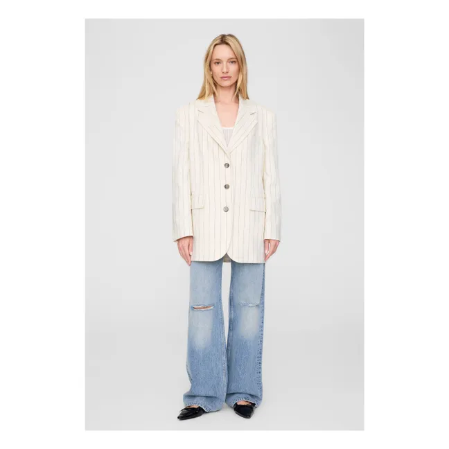 Striped Sara Jacket | Cream