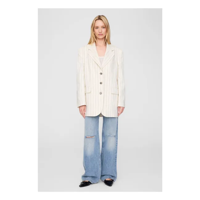 Veste Sara Rayée | Crème
