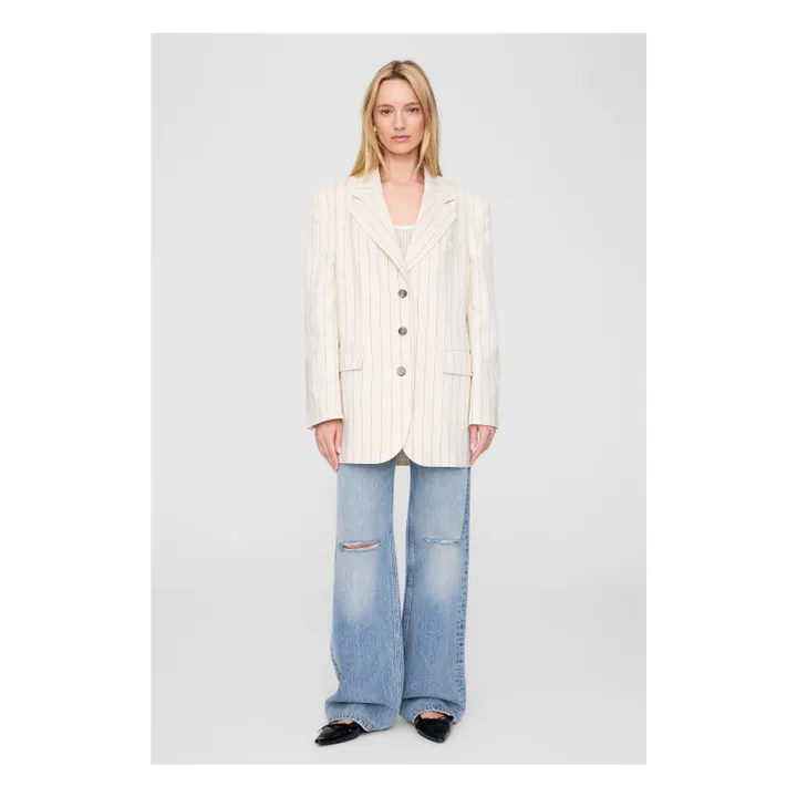 Veste Sara Rayée | Crème- Image produit n°2