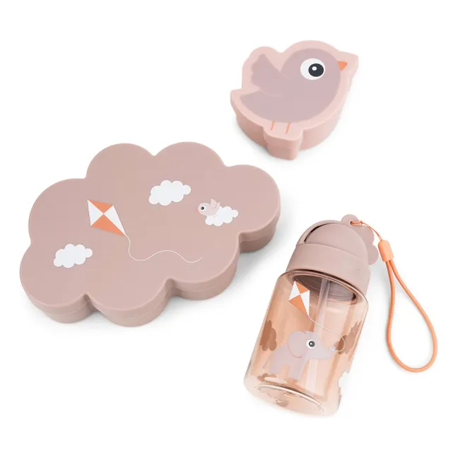 Snack boxes and water bottle | Pink