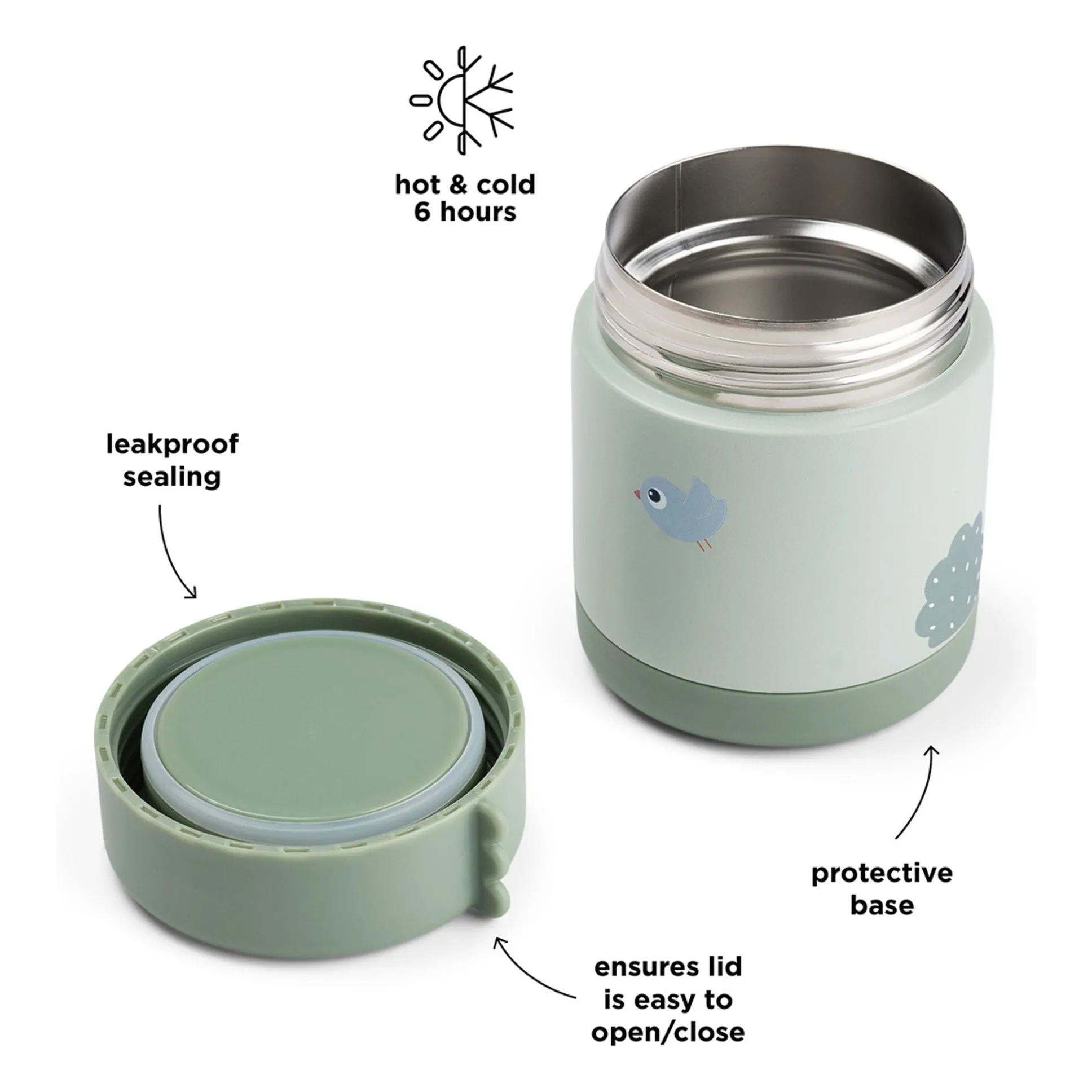 Playground insulated lunch box | Sage- Product image n°4