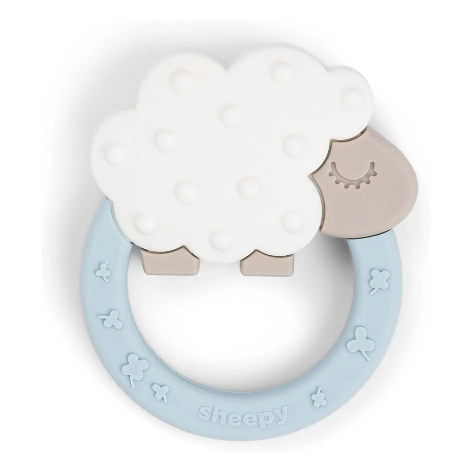 Done By Deer Light Blue Sheepy Teething Ring