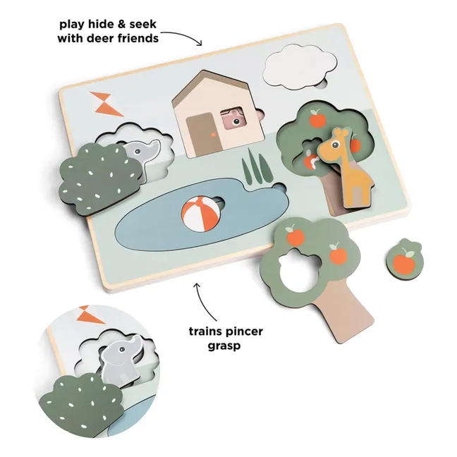 Deer Friends built-in puzzle