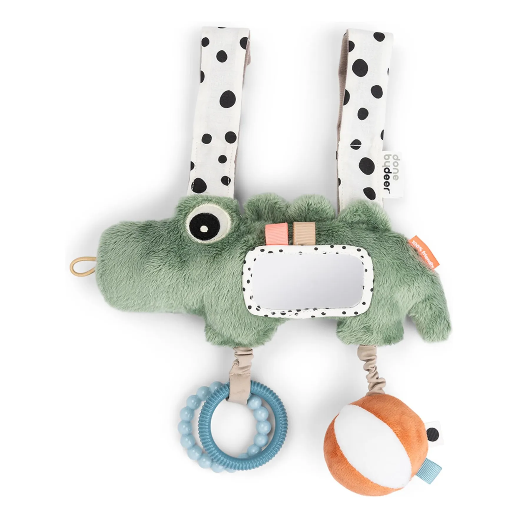 Done By Deer Green Croco Hanging Toy