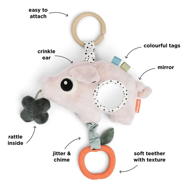 Jouet sensoriel Pigee | Rose pâle