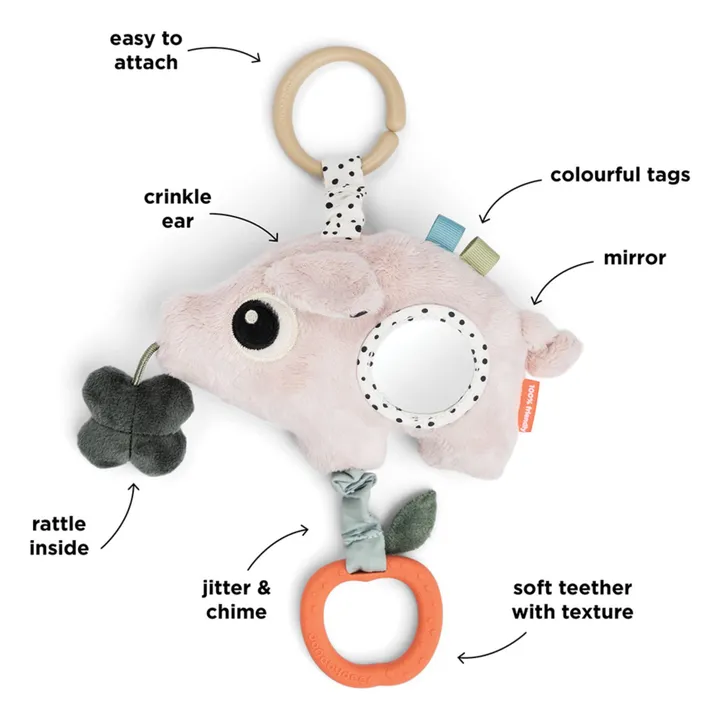 Juguete sensorial Pigee | Rosa Pálido- Imagen del producto n°2