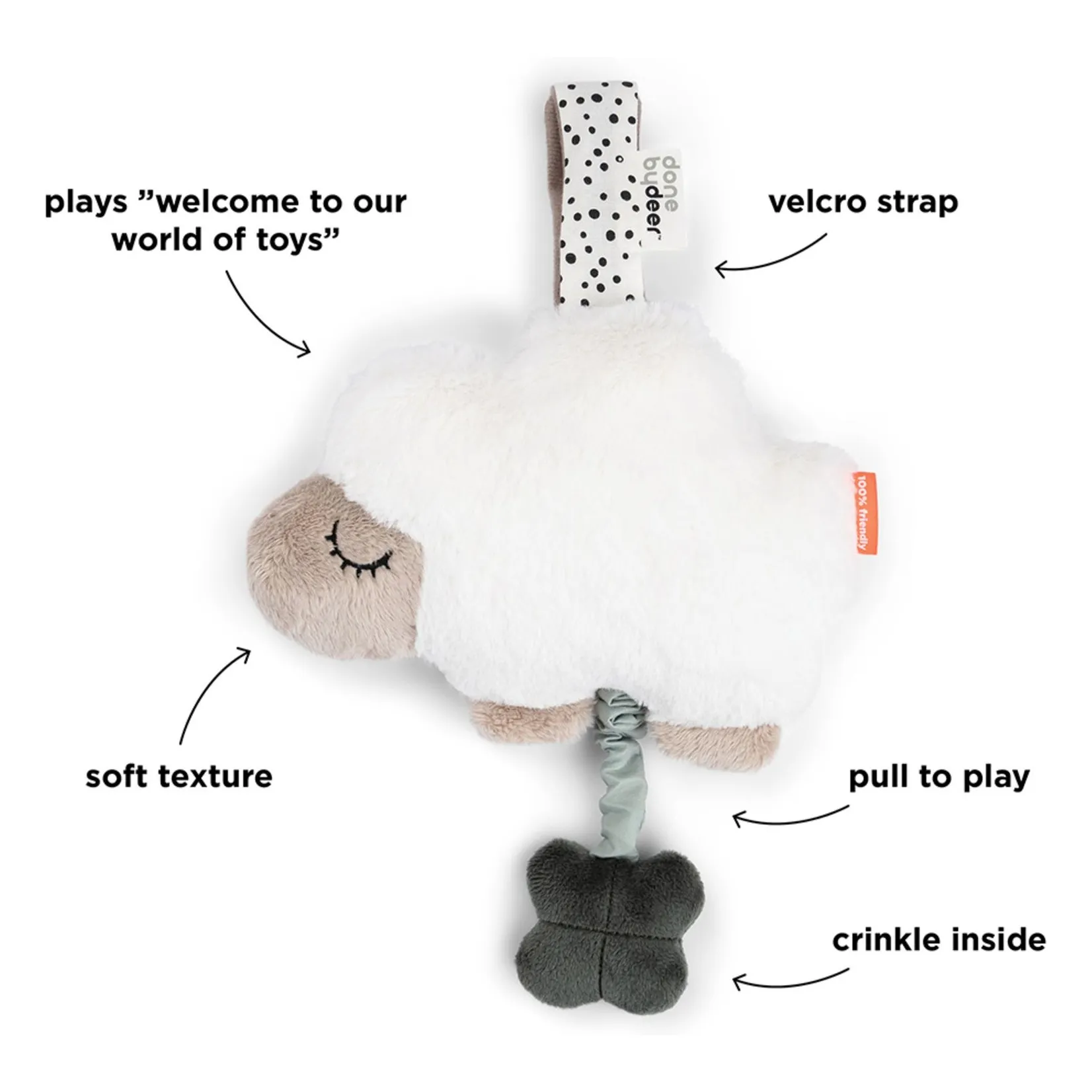 Sheepy musical plush | Sand- Product image n°1