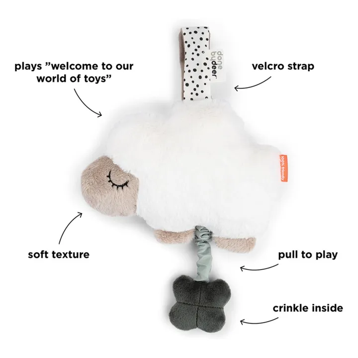 Peluche musicale Sheepy | Sable- Image produit n°1