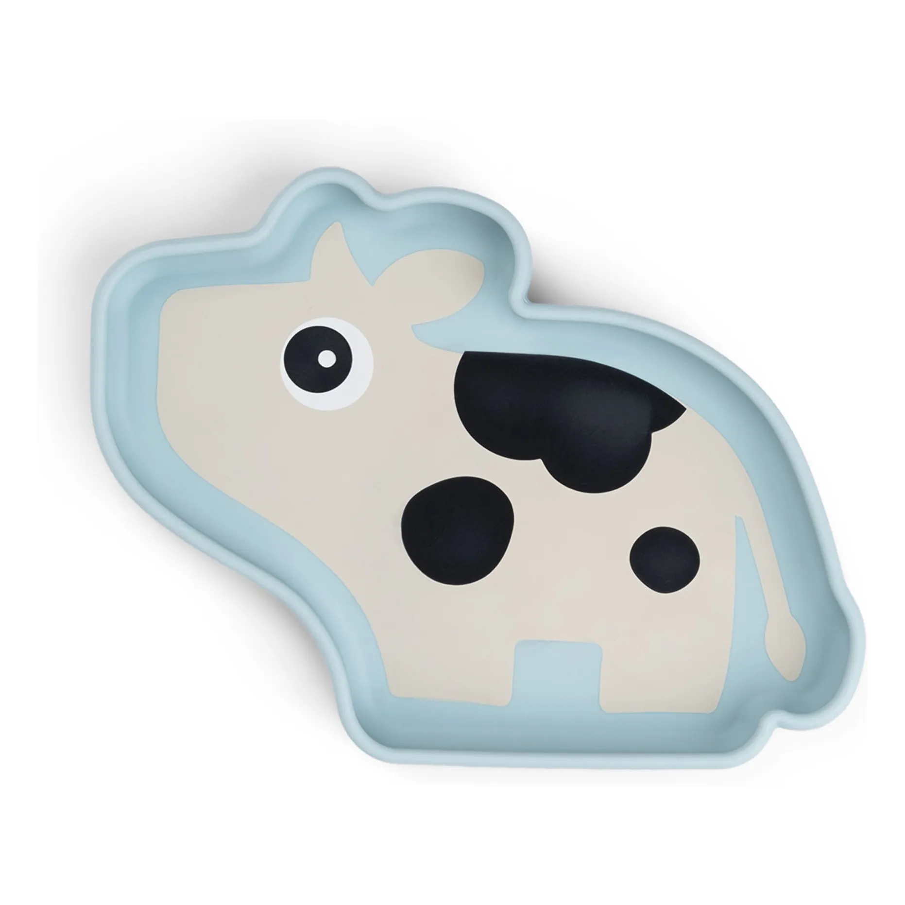 Done By Deer Light Blue Dotti Silicone Plate With Suction Cup