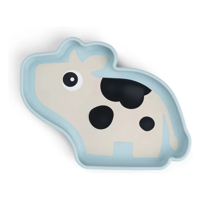 Placa de silicona Dotti con ventosa | Azul Cielo