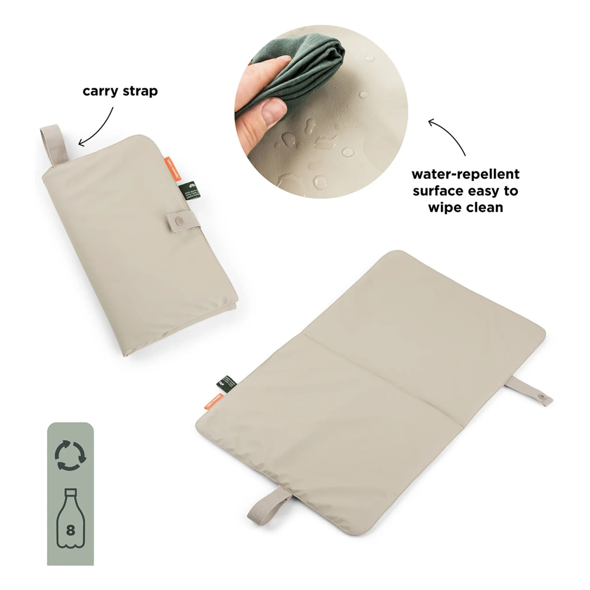 Matelas à langer de voyage imperméable | Sable- Image produit n°3