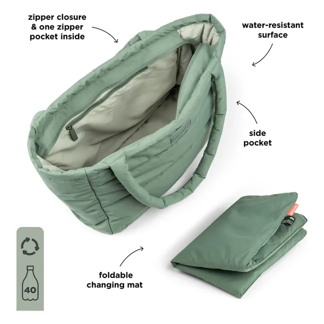 Sac à langer matelassé | Vert
