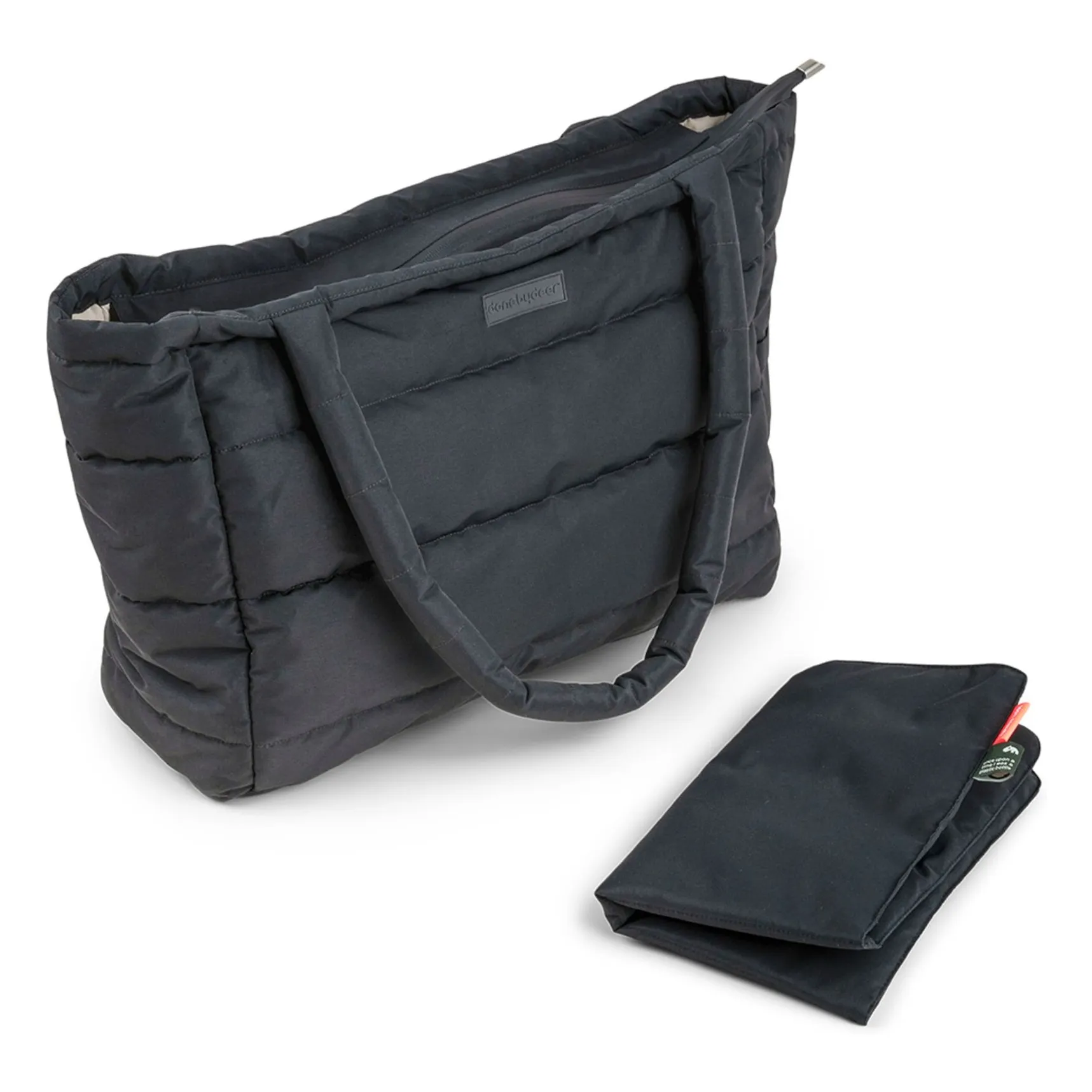 Done By Deer Black Quilted Changing Bag