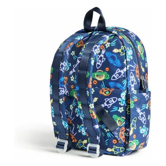 Kane Mini Neon Space Backpack | Navy blue