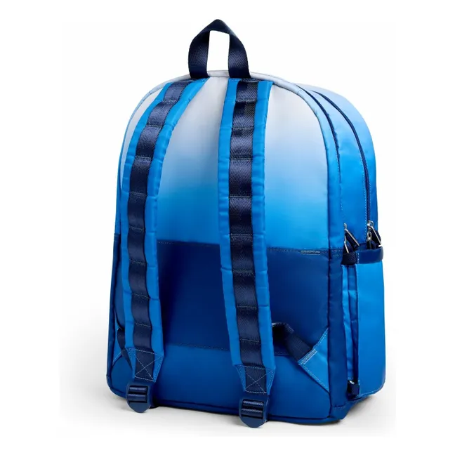 Kane Backpack Two Pockets Diagonal Zippers | Navy blue