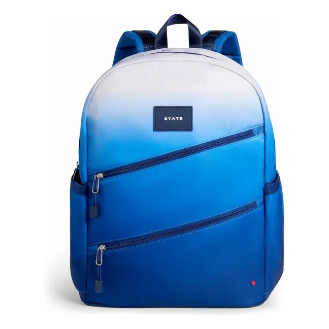 Kane Two Pockets Backpack Blue Gradient  | Blue