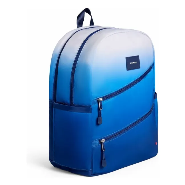 Kane Two Pockets Backpack Blue Gradient  | Blue