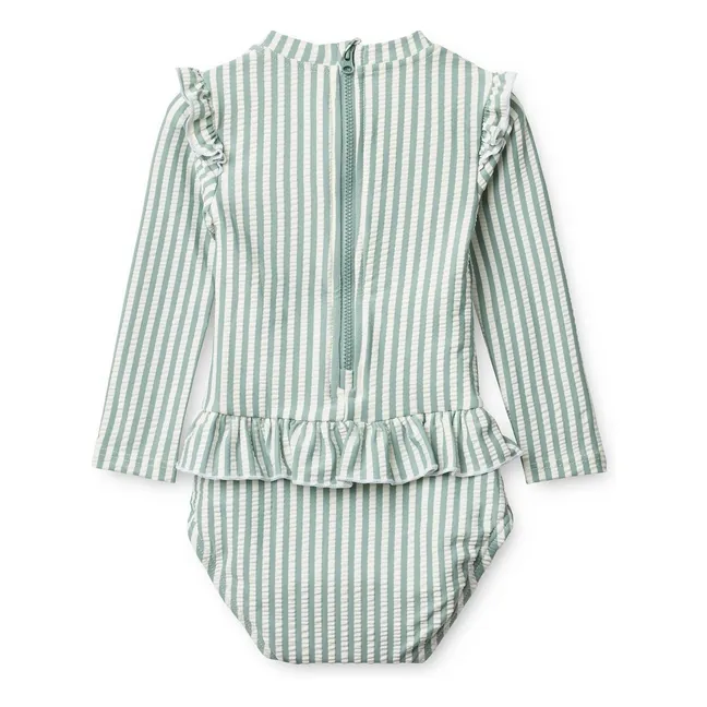 Sille Seersucker Swimsuit | Mint Green