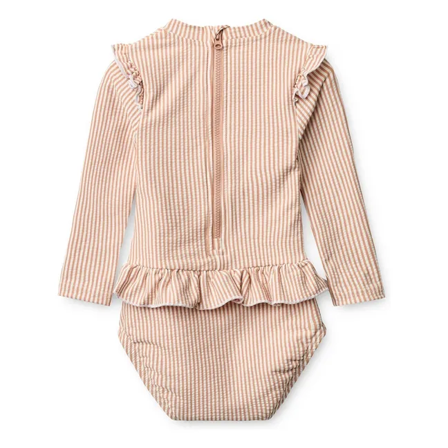 Maillot de Bain Sille Seersucker | Abricot