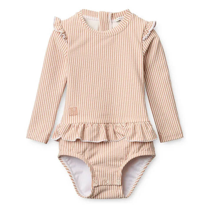 Maillot de Bain Sille Seersucker | Abricot- Image produit n°0