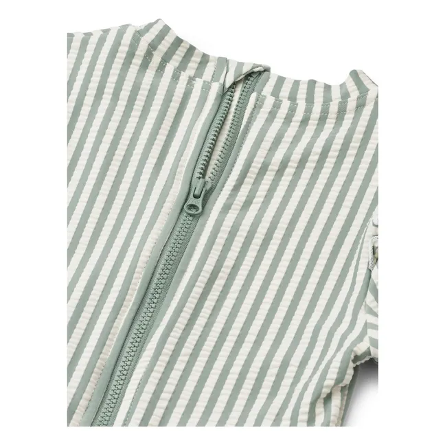 Badeanzug Sille Seersucker | Mintgrün
