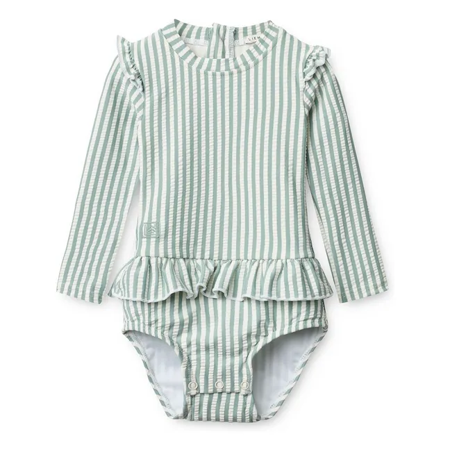 Maillot de Bain Sille Seersucker | Vert Menthe
