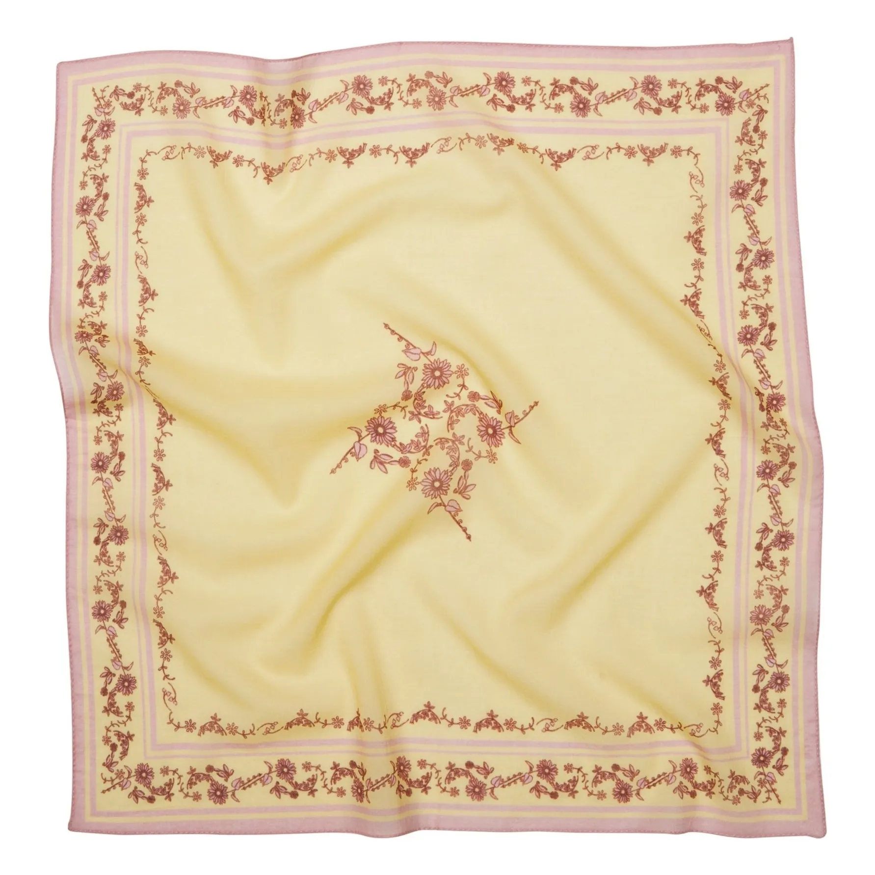 Becksöndergaard Pale Yellow Suniflora Cotta Scarf