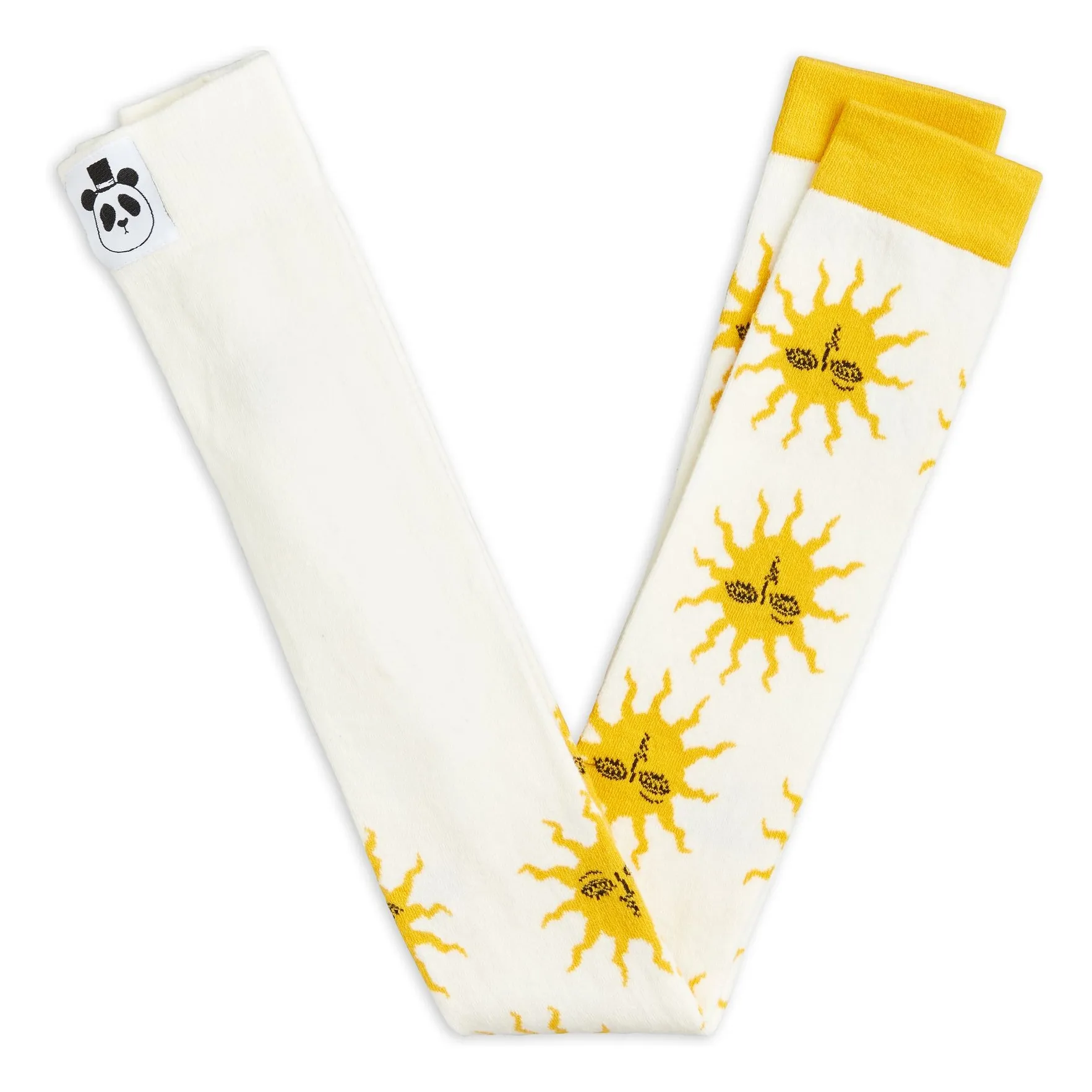 Mini Rodini Ecru Sun Organic Cotton Leggings