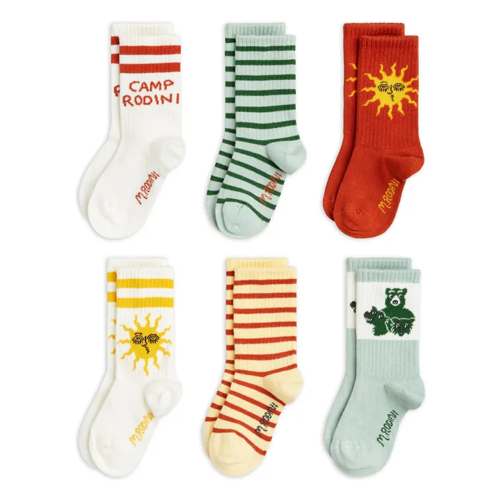 6 Paar Camp Rodini Socken aus Bio-Baumwolle | Seidenfarben- Produktbild Nr. 0