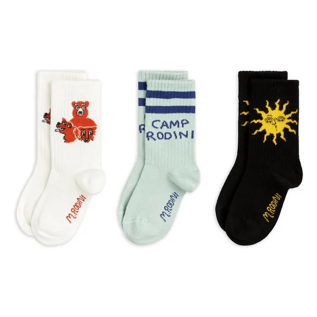Lot de 3 Paires de Chaussettes Camp Rodini Coton Bio | Ecru